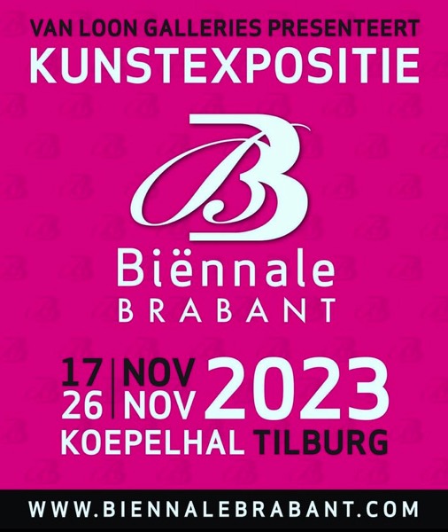 Pink logo for art fair event Biennale Brabant 2023