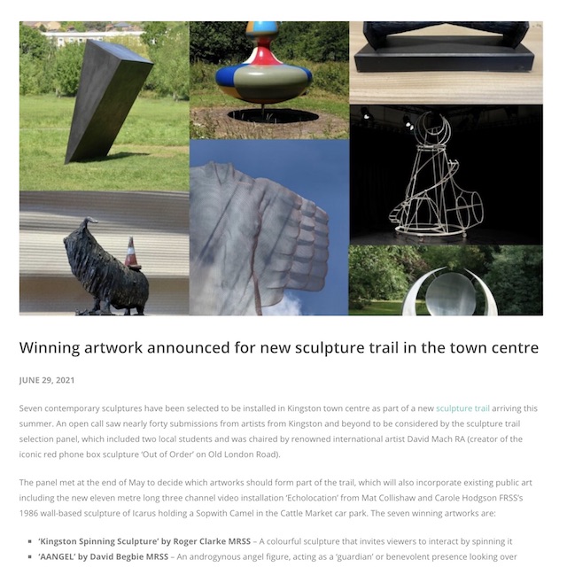 Kingston announces sculptor winners for the public sculpture trail