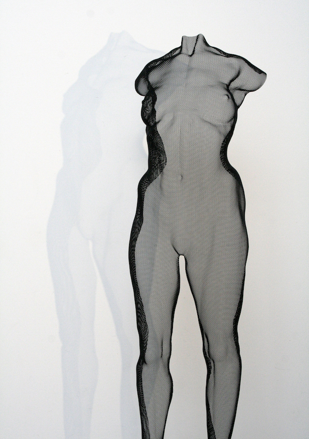 Female figure sculpture, semi-transparent