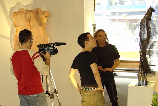 David Begbie in interview by film crew in London