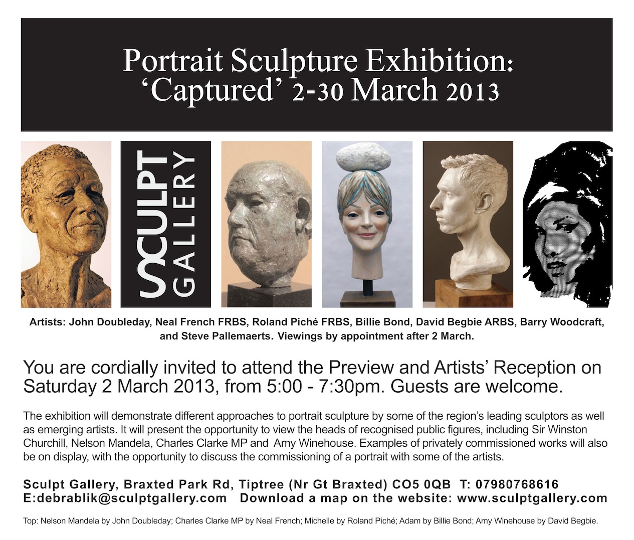 Invitation for sculpture exhibition 2013