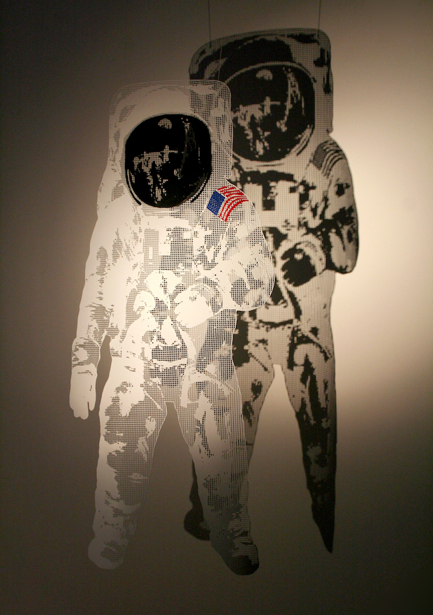 Modern sculpture of an astronaut by artist David Begbie