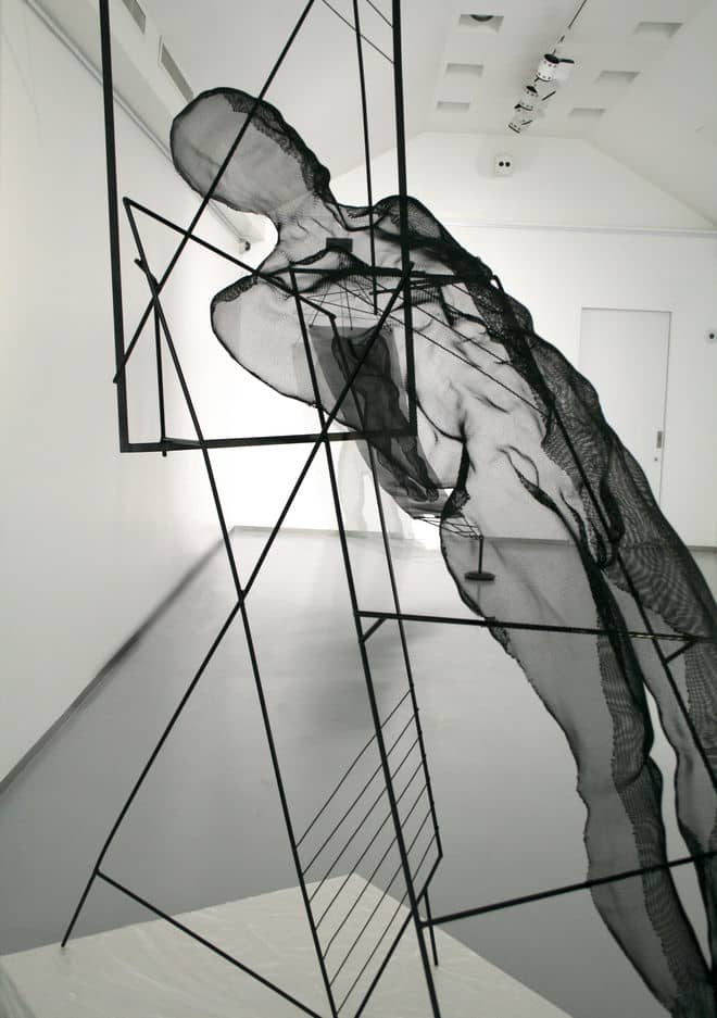 An earlier wire-mesh artwork by sculptor David Begbie