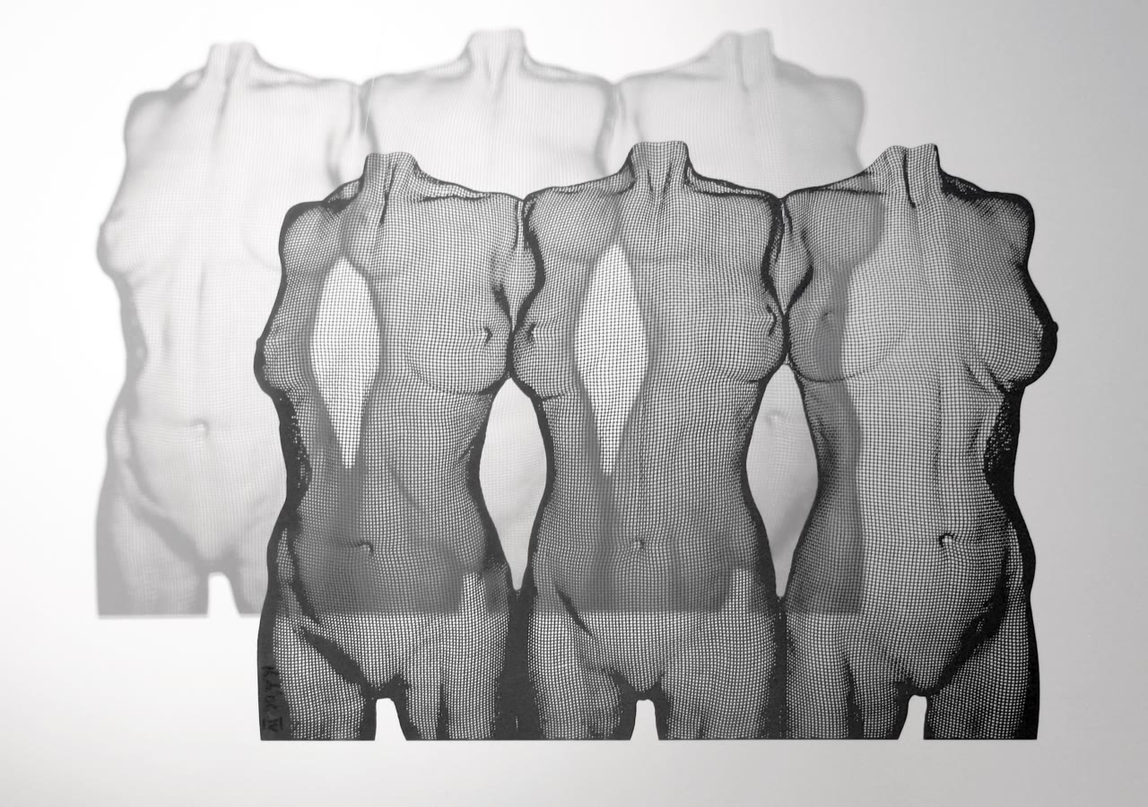 David Begbie Sculpture Intemates panel shadow projection