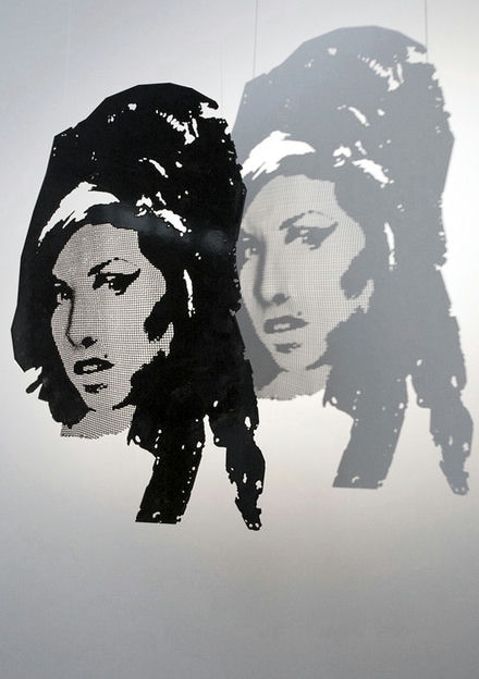 Steel Sculpture of a Amy Winehouse