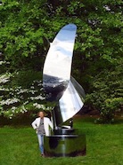 Garden sculpture steel abstract