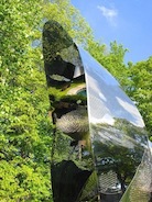 mirror steel garden sculpture